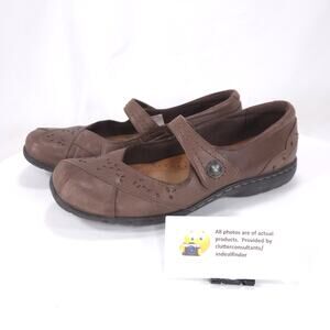 Cobb Hill Petra Leather Mary Jane Flat Womens Size 8.5 CAG26BR Brown